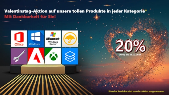 Exklusive Valentinstag-Aktion mit bis zu 20% Rabatt