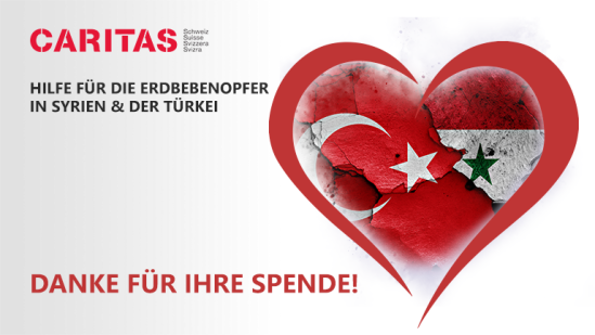 Spendenaktion für Syrien und Türkei - herzlichen Dank