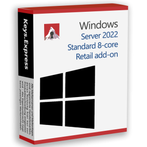 Microsoft Server 2022 Standard 8-core Retail add-on Key
