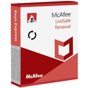 McAfee LiveSafe 3D/1Y Renewal Key (Global)